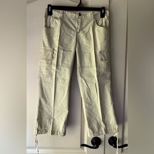 PERSONAL IDENTITY Crème y2k Low Rise Cargo Pants